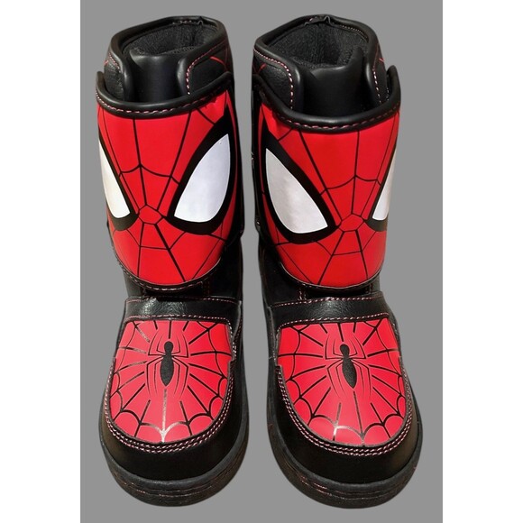 Marvel Spider-Man Snow Boots Toddler Size 8 Light Up NEW - Picture 4 of 8